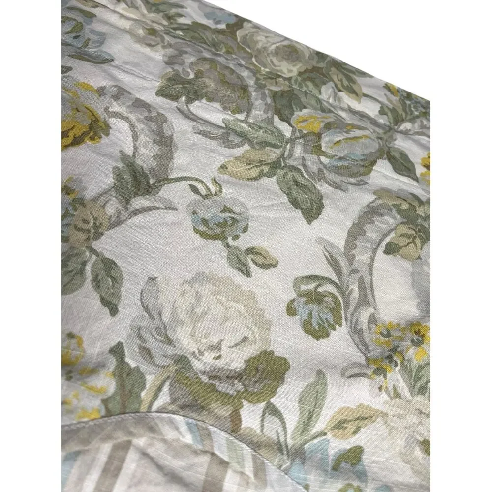 Set of 3 Waverly Spring Bling Window Valances Short Curtains Floral Print Green